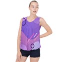 Colorful-abstract-wallpaper-theme Bubble Hem Chiffon Tank Top View1