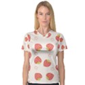 Strawberries-pattern-design V-Neck Sport Mesh Tee View1