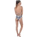 Letters-pattern Tie Strap One Piece Swimsuit View2