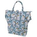 Penguins pattern Buckle Top Tote Bag View1