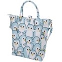 Penguins pattern Buckle Top Tote Bag View2