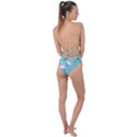 Elegant-swan-pattern-design Tie Strap One Piece Swimsuit View2