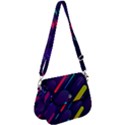 Colorful-abstract-background Saddle Handbag View1