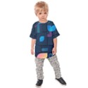 Gradient geometric shapes dark background Kids  Raglan Tee View1