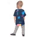 Gradient geometric shapes dark background Kids  Raglan Tee View2