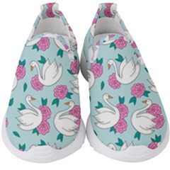 Classy-swan-pattern Kids  Slip On Sneakers