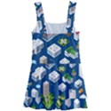 Isometric-seamless-pattern-megapolis Kids  Layered Skirt Swimsuit View2