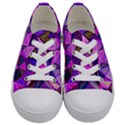 Triangular-shapes-background Kids  Low Top Canvas Sneakers View1