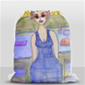 Swimmer By Pool Drawstring Bag (Small) View2