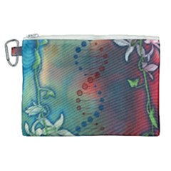 Flower Dna Canvas Cosmetic Bag (xl) by RobLilly