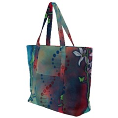 Flower Dna Zip Up Canvas Bag by RobLilly