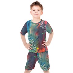 Flower Dna Kids  Tee And Shorts Set