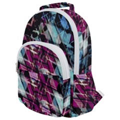 Matrix Grunge Print Rounded Multi Pocket Backpack