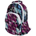 Matrix Grunge Print Rounded Multi Pocket Backpack View1
