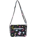 Memphis design seamless pattern Shoulder Bag with Back Zipper View3