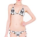 Dog french bulldog seamless pattern face head Classic Bikini Set View1