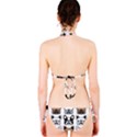 Dog french bulldog seamless pattern face head Classic Bikini Set View2