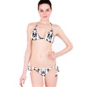 Dog french bulldog seamless pattern face head Classic Bikini Set View3