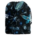 Colorful abstract pattern consisting glowing lights luminescent images marine plankton dark background Drawstring Pouch (3XL) View1