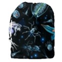 Colorful abstract pattern consisting glowing lights luminescent images marine plankton dark background Drawstring Pouch (3XL) View2