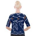 Chains seamless pattern Cropped Button Cardigan View2