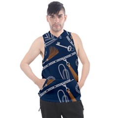 Chains Seamless Pattern Men s Sleeveless Hoodie