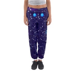 Realistic Night Sky Poster With Constellations Women s Jogger Sweatpants