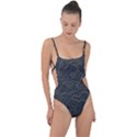 Damask seamless pattern Tie Strap One Piece Swimsuit View1