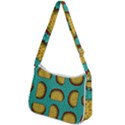 Taco drawing background mexican fast food pattern Zip Up Shoulder Bag View2
