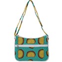 Taco drawing background mexican fast food pattern Zip Up Shoulder Bag View3