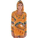Seamless pattern with taco Long Sleeve Hooded T-shirt View1