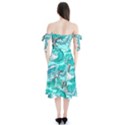 Sea waves seamless pattern Shoulder Tie Bardot Midi Dress View2