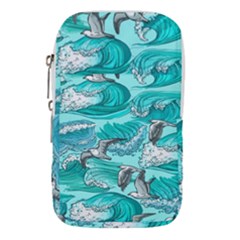 Sea Waves Seamless Pattern Waist Pouch (large)