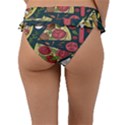 Vector seamless pizza slice pattern hand drawn pizza illustration great background Frill Bikini Bottom View2