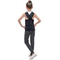 Black And White Tech Pattern Kids  Sleeveless Hoodie View2