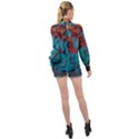 Magic High Neck Long Sleeve Chiffon Top View2