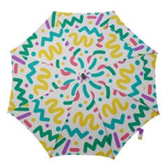 Abstract Pop Art Seamless Pattern Cute Background Memphis Style Hook Handle Umbrellas (large) by BangZart