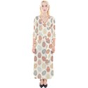 Seamless pattern colorful easter egg flat icons painted traditional style Quarter Sleeve Wrap Maxi Dress View1