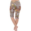 Vector seamless pattern with doodle coffee equipment Lightweight Velour Cropped Yoga Leggings View4