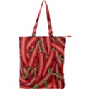 Seamless chili pepper pattern Double Zip Up Tote Bag View1