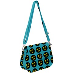 005 - Ugly Smiley With Horror Face - Scary Smiley Saddle Handbag by DinzDas