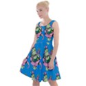 Monster And Cute Monsters Fight With Snake And Cyclops Knee Length Skater Dress View1