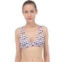 Adorable seamless cat head pattern01 Classic Banded Bikini Top View1