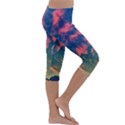  Brushstroke Skies Kids  Lightweight Velour Capri Leggings  View3