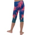  Brushstroke Skies Kids  Lightweight Velour Capri Leggings  View4