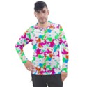 Bright Multicolored Abstract Print Men s Pique Long Sleeve Tee View1