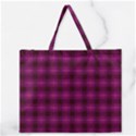 Dark purple, violet tartan, buffalo plaid like pattern Zipper Large Tote Bag View1