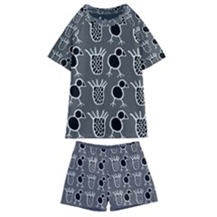 Njhb Vectorized Kids  Swim Tee And Shorts Set