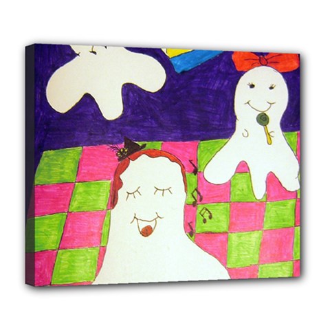 Circus Ghosts Sing Deluxe Canvas 24  X 20  (stretched)
