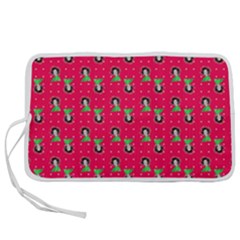 Headphones Girl Pink Red Pen Storage Case (s) by snowwhitegirl